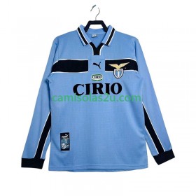 Camisolas de futebol SS Lazio 1999 Retro Equipamento Principal 1998 Manga Comprida